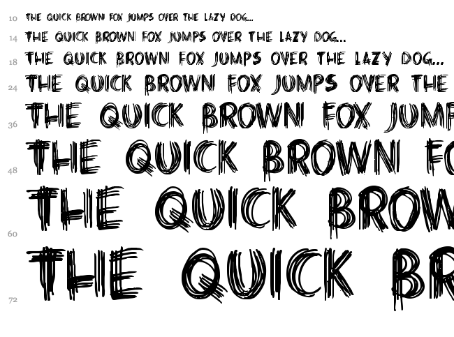 DK Criss Cross font waterfall
